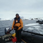 On the rubber boat to the Antarctica Land