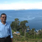 The Titicaca lake from the Sun Island (pre-Inca sites) Bolivia