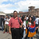 Happy participation on the Victory day celebration at Yerevan