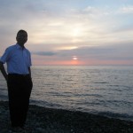 On the Black Sea coast in the evening