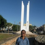 Ocean side monument at Santo Dominigo, Dominican Republic
