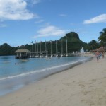 Pigeon Island in the northern region of St. Lucia, once isolated from the country in the Caribbean Sea, now artificially joined